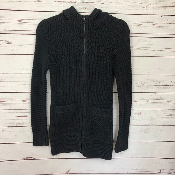 lululemon athletica Other - Ivivva Gray Knit Cardigan Hooded Sweater 12